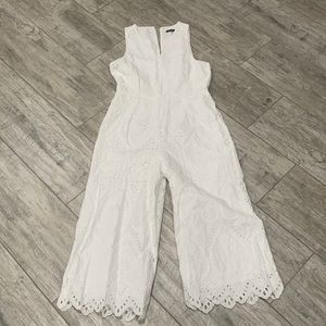 Trina Turk White Lace Jumpsuit